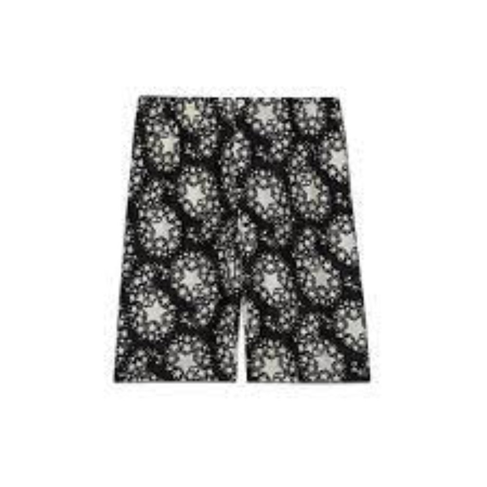Gucci Star Print Silk Shorts in Black